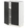 METOD - Base cabinet with shelves/2 doors, white/Nickebo matt anthracite , 60x37 cm