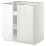 METOD base cabinet with shelves/2 doors, white/Ringhult white, 80x60 cm