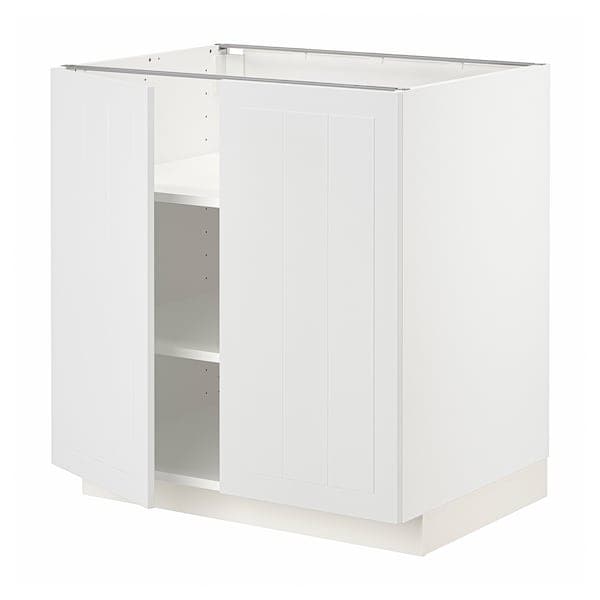 METOD - Base cabinet with shelves/2 doors, white/Stensund white, 80x60 cm - best price from Maltashopper.com 39454599