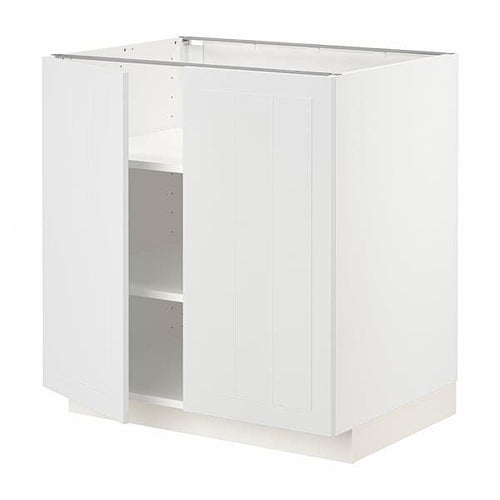 METOD - Base cabinet with shelves/2 doors, white/Stensund white, 80x60 cm
