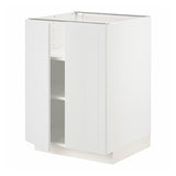 METOD base cabinet with shelves/2 doors, white/Stensund white, 60x60 cm