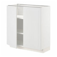 METOD - Base cabinet with shelves/2 doors, white/Stensund white, 80x37 cm - best price from Maltashopper.com 99463614