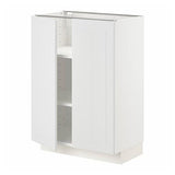 METOD base cabinet with shelves/2 doors, white/Stensund white, 60x37 cm