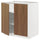 METOD - METOD Base cabinet with shelves/2 doors, white/Tistorp brown walnut effect, 80x60 cm