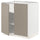 METOD base cabinet with shelves/2 doors, white/Upplöv matt dark beige, 80x60 cm