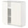 METOD - METOD Base cabinet with shelves/2 doors, white/Vallstena white, 80x37 cm