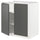 METOD base cabinet with shelves/2 doors, white/Voxtorp dark grey, 80x60 cm