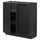 METOD base cabinet with shelves/2 doors, black/Lerhyttan black stained, 80.0x80.0x37.0 cm