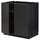 METOD base cabinet with shelves/2 doors, black/Nickebo matt anthracite, 80x60 cm