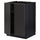 METOD base cabinet with shelves/2 doors, black/Nickebo matt anthracite