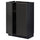 METOD base cabinet with shelves/2 doors, black/Nickebo matt anthracite, 60x37 cm