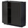 METOD base cabinet with shelves/2 doors, black/Upplöv matt anthracite