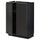 METOD base cabinet with shelves/2 doors, black/Upplöv matt anthracite, 60x37 cm
