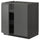 METOD base cabinet with shelves/2 doors, black/Voxtorp dark grey, 80.0x80.0x60.0 cm
