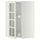 METOD corner wall cab w carousel/glass dr, white/Bodbyn off-white, 68x100 cm