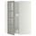 METOD corner wall cab w carousel/glass dr, white/Bodbyn grey, 68x100 cm
