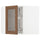 METOD - METOD Corner wall cab w carousel/glass dr, white Enköping/brown walnut effect, 68x60 cm