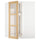 METOD corner wall cab w carousel/glass dr, white/Forsbacka oak, 68x100 cm
