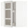 METOD corner wall cab w carousel/glass dr, white/Lerhyttan light grey, 68x80 cm