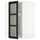 METOD corner wall cab w carousel/glass dr, white/Lerhyttan black stained, 68x100 cm