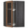 METOD corner wall cab w carousel/glass dr, black Enköping/brown walnut effect, 68x100 cm