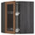 METOD corner wall cab w carousel/glass dr, black Enköping/brown walnut effect, 68x80 cm