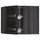 METOD corner wall cab w carousel/glass dr, black/Lerhyttan black stained