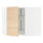 METOD - METOD Corner wall cabinet with carousel, white/Askersund light ash effect, 68x60 cm
