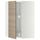 METOD corner wall cabinet with carousel, white/Brokhult light grey