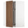 METOD corner wall cabinet with carousel, white Enköping/brown walnut effect, 68x100 cm