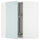 METOD corner wall cabinet with carousel, white/Kallarp light grey-blue, 67.5x80.0x67.5 cm