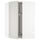 METOD corner wall cabinet with carousel, white/Lerhyttan light grey, 68x100 cm
