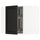METOD - Corner wall cabinet with carousel, white/Lerhyttan black stained , 68x60 cm