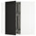 METOD - Corner wall cabinet with carousel, white/Lerhyttan black stained ,