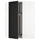 METOD - Corner wall cabinet with carousel, white/Lerhyttan black stained , 68x100 cm