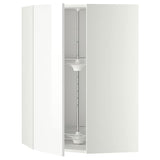 METOD corner wall cabinet with carousel, white/Ringhult white, 68x100 cm