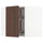 METOD - Corner wall cabinet with carousel, white/Sinarp brown , 68x60 cm