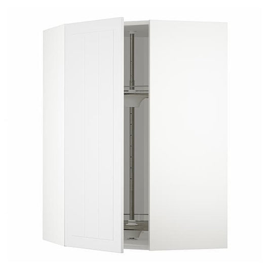 Ikea METOD - Corner wall cabinet with carousel, white/Stensund white, 68x100 cm