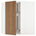METOD - METOD Corner wall cabinet with carousel, white/Tistorp brown walnut effect, 68x80 cm