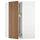 METOD corner wall cabinet with carousel, white/Tistorp brown walnut effect, 68x100 cm