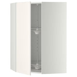 METOD corner wall cabinet with carousel, white/Veddinge white, 68x100 cm