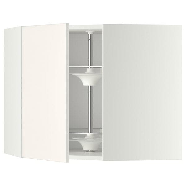 Ikea METOD - Corner wall cabinet with carousel, white/Veddinge white, 68x60 cm
