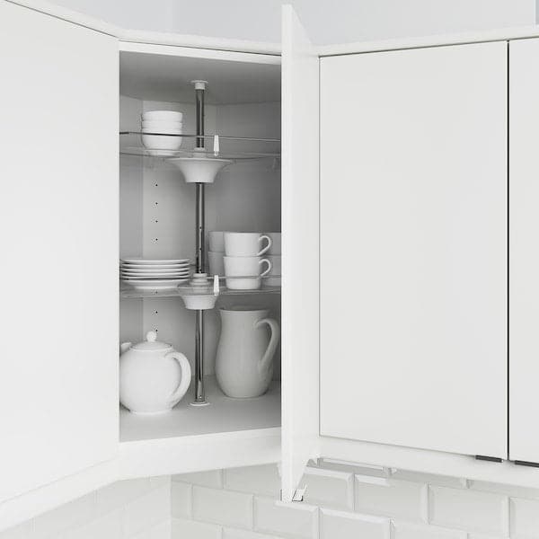 Ikea METOD - Corner wall cabinet with carousel, white/Veddinge white, 68x80 cm