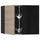 METOD corner wall cabinet with carousel, black/Brokhult light grey