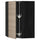 METOD corner wall cabinet with carousel, black/Brokhult light grey