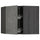 METOD corner wall cabinet with carousel, black/Kalhyttan dark grey concrete effect, 67.5x60.0x67.5 cm