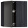 METOD corner wall cabinet with carousel, black/Nickebo matt anthracite, 68x80 cm