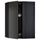 METOD corner wall cabinet with carousel, black/Nickebo matt anthracite, 68x100 cm