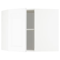 METOD - Corner wall cabinet with shelves, white/Axstad matt white, 68x60 cm - best price from Maltashopper.com 19288412