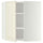 METOD corner wall cabinet with shelves, white/Bodbyn off-white, 68x80 cm